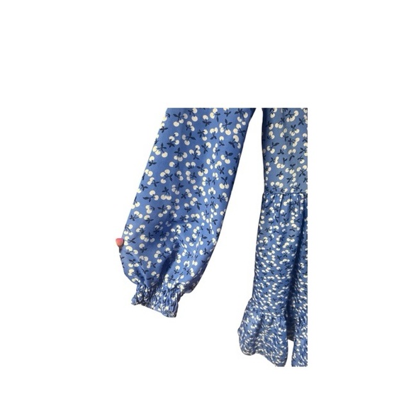 Eliza J Surplice Neck Floral Long Sleeve Fit And Flare Dress - Picture 4 of 6